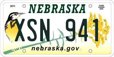 NE license plate XSN941