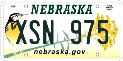 NE license plate XSN975