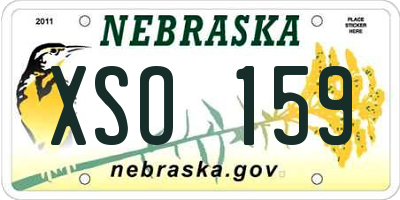 NE license plate XSO159