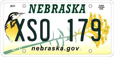 NE license plate XSO179