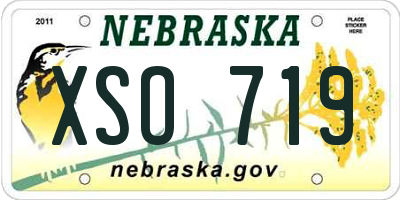 NE license plate XSO719