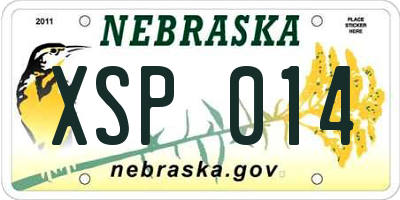 NE license plate XSP014