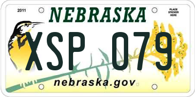 NE license plate XSP079