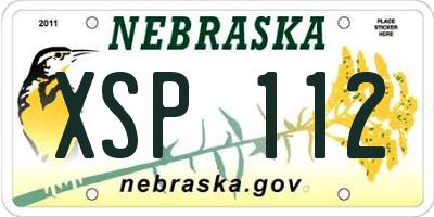 NE license plate XSP112