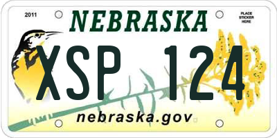 NE license plate XSP124