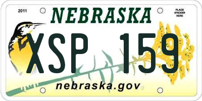NE license plate XSP159