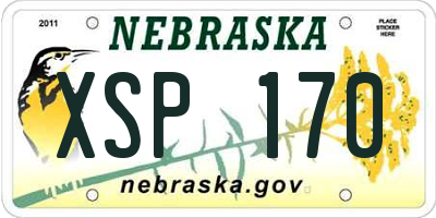 NE license plate XSP170