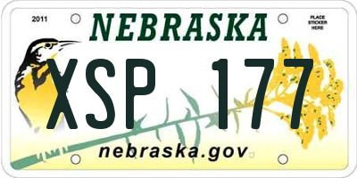 NE license plate XSP177