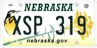 NE license plate XSP319