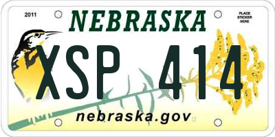 NE license plate XSP414