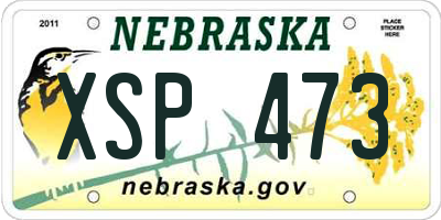 NE license plate XSP473