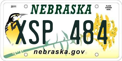 NE license plate XSP484