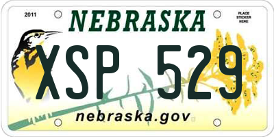 NE license plate XSP529
