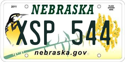 NE license plate XSP544