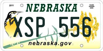 NE license plate XSP556