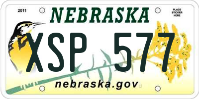 NE license plate XSP577