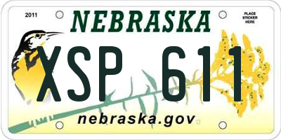 NE license plate XSP611