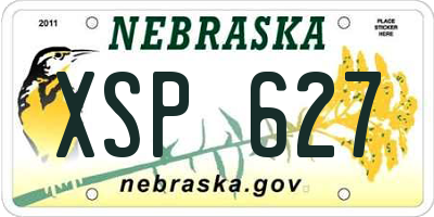 NE license plate XSP627