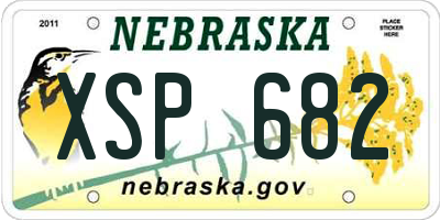 NE license plate XSP682
