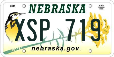 NE license plate XSP719
