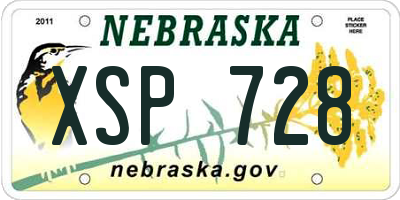 NE license plate XSP728