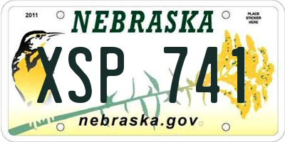 NE license plate XSP741