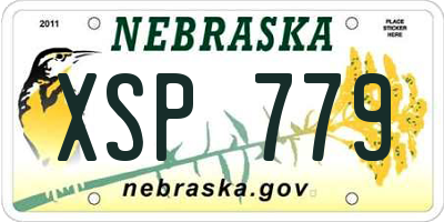 NE license plate XSP779