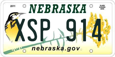 NE license plate XSP914