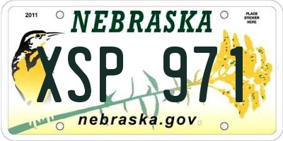 NE license plate XSP971
