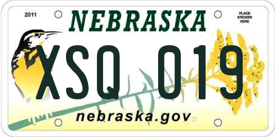 NE license plate XSQ019