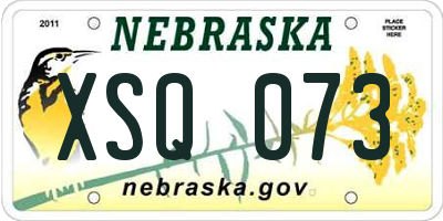 NE license plate XSQ073