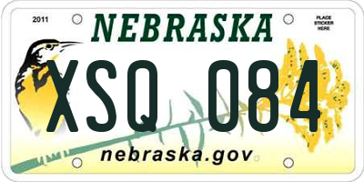 NE license plate XSQ084