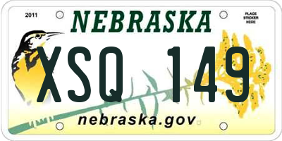 NE license plate XSQ149