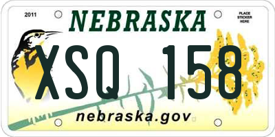 NE license plate XSQ158