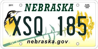 NE license plate XSQ185