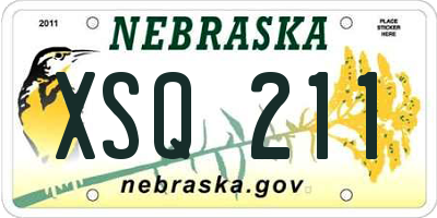 NE license plate XSQ211