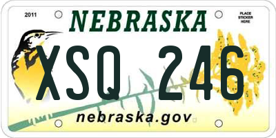 NE license plate XSQ246