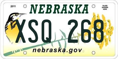 NE license plate XSQ268