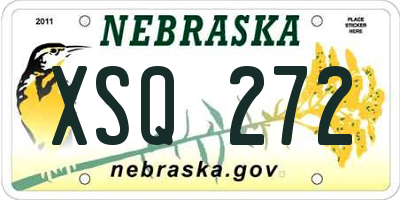 NE license plate XSQ272