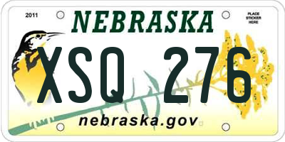 NE license plate XSQ276