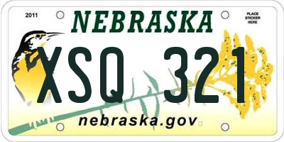 NE license plate XSQ321