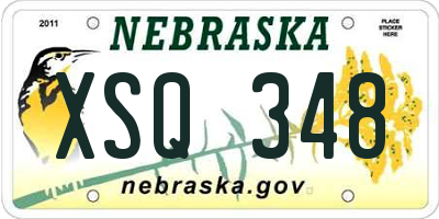 NE license plate XSQ348