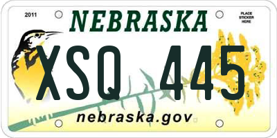 NE license plate XSQ445
