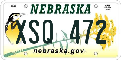 NE license plate XSQ472