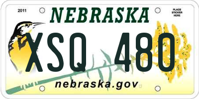 NE license plate XSQ480