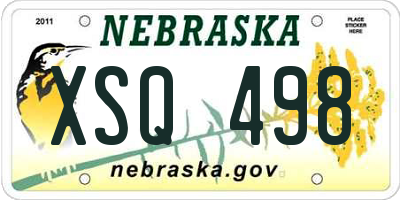 NE license plate XSQ498