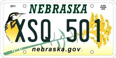 NE license plate XSQ501