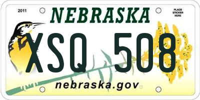 NE license plate XSQ508
