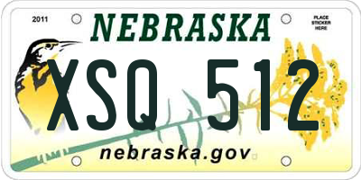 NE license plate XSQ512