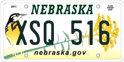 NE license plate XSQ516